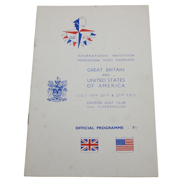 1951 Britain & USA Mixed Foursome Program 