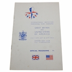 1951 Britain & USA Mixed Foursome Program 