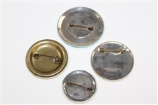 Four (4) 1940-60's Contestant Badges Including Arnold Palmer Win