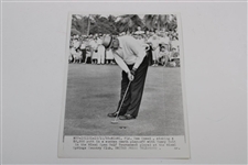 Two (2) Wire Photos From Sam Sneads 1938 And 1955 Miami Open Wins