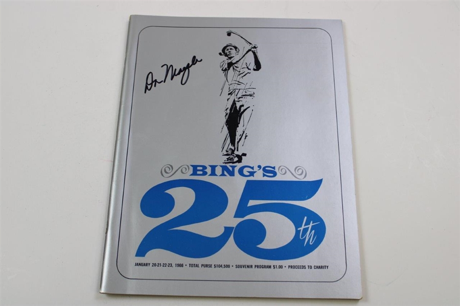 Five (5) Signed by Winner Bing Crosby Programs 1960, 62, 65-66, 68 JSA ALOA