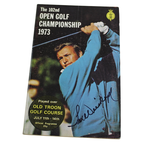 Tom Weiskopf Signed 1973 Open Championship Program JSA ALOA