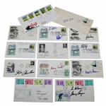 Player, Watson, Floyd & 10 Other Masters Champs Signed First Day Covers JSA ALOA