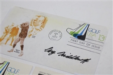 Masters Champs Middlecoff, Wall, Sarazen, Brewer & Casper Signed First Day Covers JSA ALOA