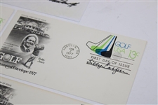 Masters Champs Middlecoff, Wall, Sarazen, Brewer & Casper Signed First Day Covers JSA ALOA