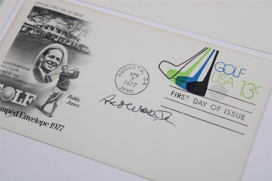 Masters Champs Middlecoff, Wall, Sarazen, Brewer & Casper Signed First Day Covers JSA ALOA