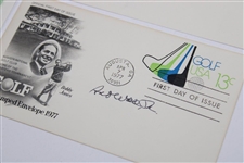 Masters Champs Middlecoff, Wall, Sarazen, Brewer & Casper Signed First Day Covers JSA ALOA