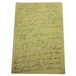 Charles 'Chick' Evans' Mother's Handwritten 5 Pages to Dr. Kennedy w/Clipping - Chick's 1913 US Open Ailment 