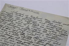 Charles 'Chick' Evans Handwritten Article for Chicago Record-Herald Newspaper w/Original Photo - Liverpool Golf Trip Content