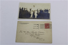 Charles 'Chick' Evans Handwritten Article for Chicago Record-Herald Newspaper w/Original Photo - Liverpool Golf Trip Content