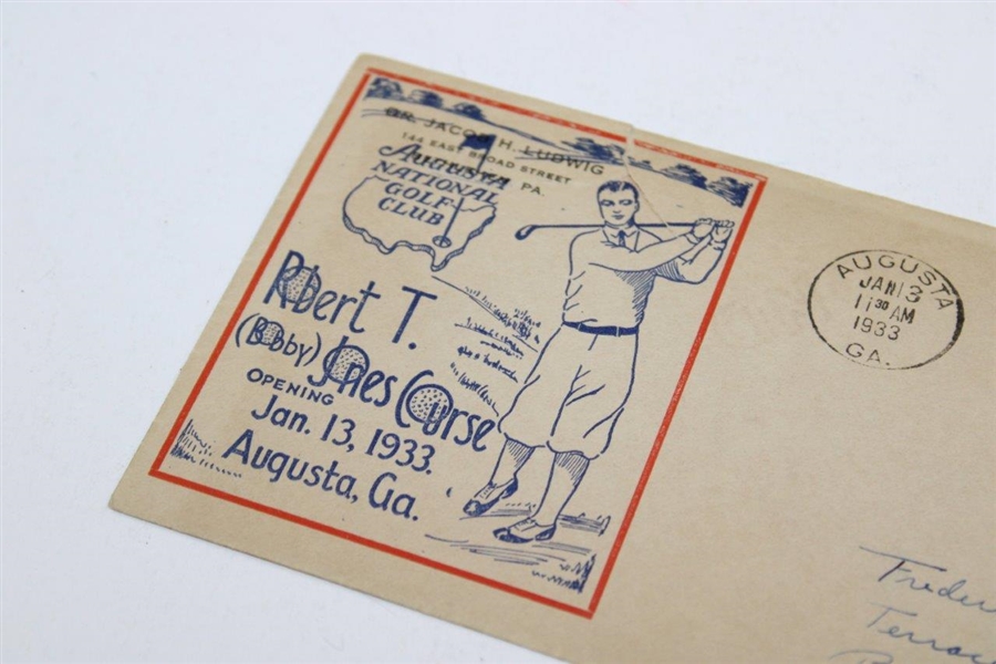 1933 Augusta National Catchet Postmarked Augusta w/Date Of ANGC Opening