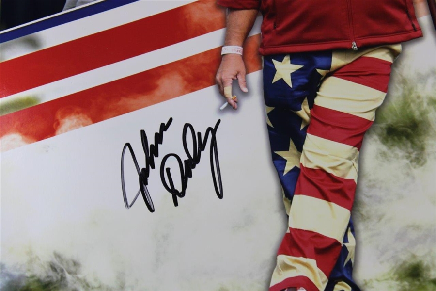 John Daly Signed Snapshots American Flag Pants Photo JSA #UU28274