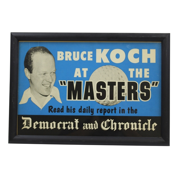 Bruce Koch at the Masters Democrat and Chronicle Broadside - Framed