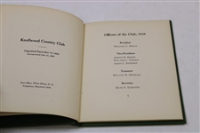 1928 'Knollwood Country Club' Year Book - Constitution, By-Laws, Officers & List of Members