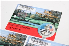 Padraig Harrington Signed Sunday 2001 Ryder Cup Ticket w/Thurs-Sat Tickets JSA ALOA