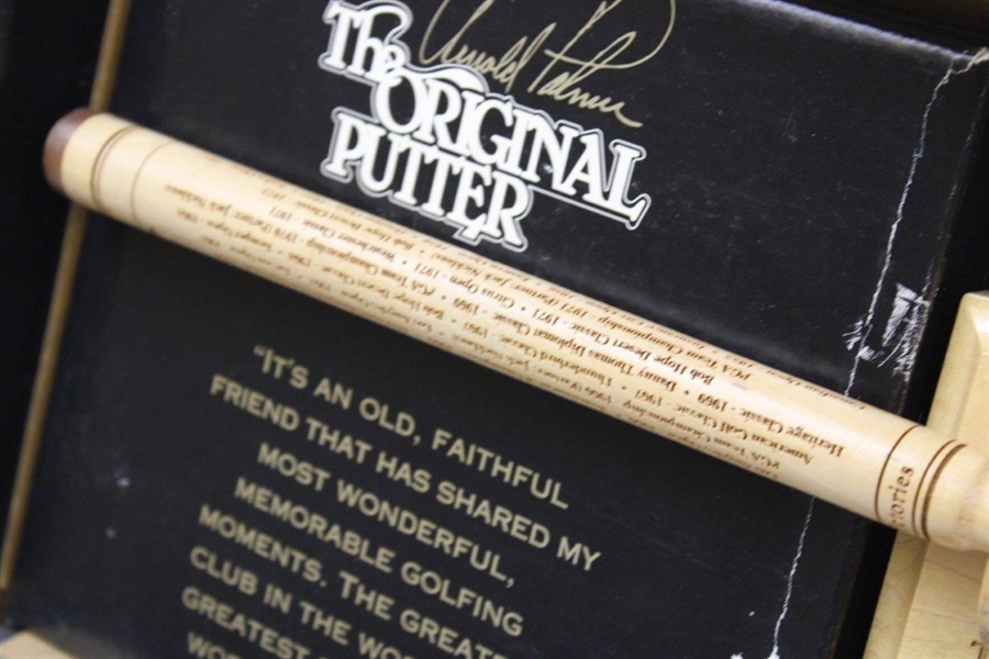 Arnold Palmer Ltd Ed 'The Original' Ltd Ed Commemorative Engraved Wood Putter in Box