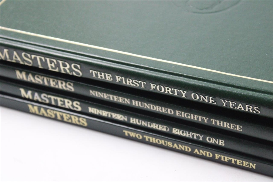 1981, 1983, 2015 & First 41 Years Masters Tournament Green Annual Books