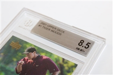 2001 Tiger Woods Upper Deck Rookie Card BGS #0001437278 NM-MT+ 8.5