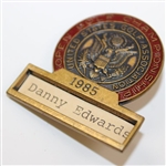 1985 US Open at Oakland Hills Contestant Badge - Danny Edwards