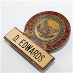1987 US Open at Olympic Club Contestant Badge - Danny Edwards