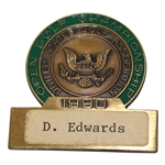 1990 US Open at Medinah CC Contestant Badge - Danny Edwards