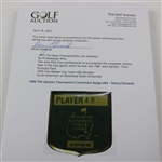 1985 The Masters Tournament Contestant Badge #85 - Danny Edwards