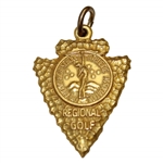 1968 Oklahoma OHSAA Regional Golf Medal Class A 2-Ball 1st Place Arrowhead Medal