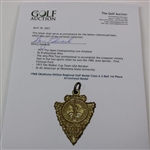 1968 Oklahoma OHSAA Regional Golf Medal Class A 2-Ball 1st Place Arrowhead Medal