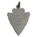 1969 Oklahoma OHSAA Regional Golf Medal Class A 2-Ball 2nd Place Arrowhead Medal