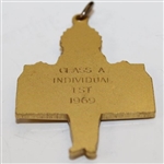 1968 Oklahoma OHSAA State Golf Medal Class A Individual 1st Place Chief Medal