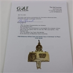 1968 Oklahoma OHSAA State Golf Medal Class A Individual 1st Place Chief Medal