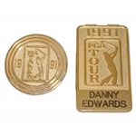 Danny Edwards Personal Pair of 1991 PGA Tour Member Money Clip & Pin