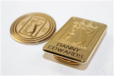 Danny Edwards' Personal Pair of 1991 PGA Tour Member Money Clip & Pin