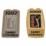Danny Edwards Personal 1997 & 2000 PGA Tour Member Money Clips/Badges