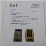 Danny Edwards' Personal 1997 & 2000 PGA Tour Member Money Clips/Badges