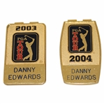 Danny Edwards Personal 2003 & 2004 PGA Tour Member Money Clips/Badges