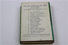 Gene Sarazen Signed 1st Edition 'Thirty Years Of Championship Golf' Book JSA ALOA