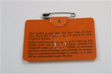 1971 Masters Tournament SERIES Badge #8813
