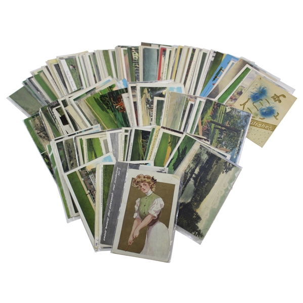 Lot of 190 1900-50'S Golf Post Cards