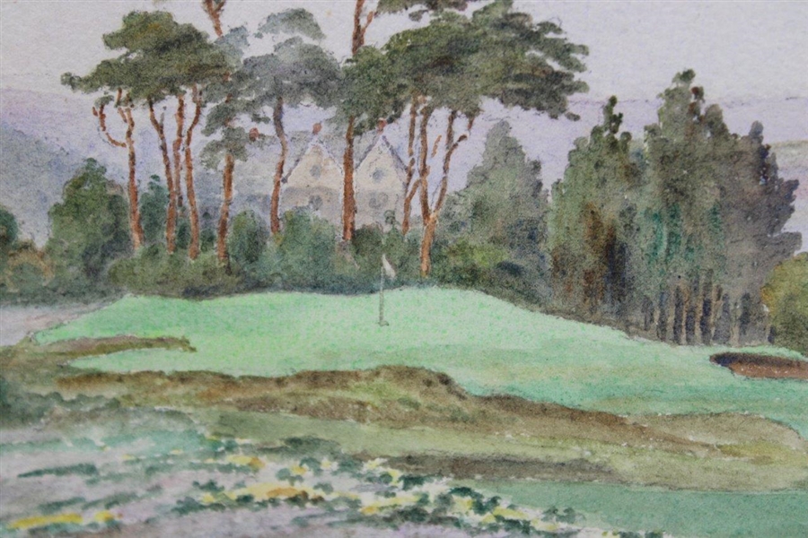 The 6th Green At east Devon Golf Club Watercolor 