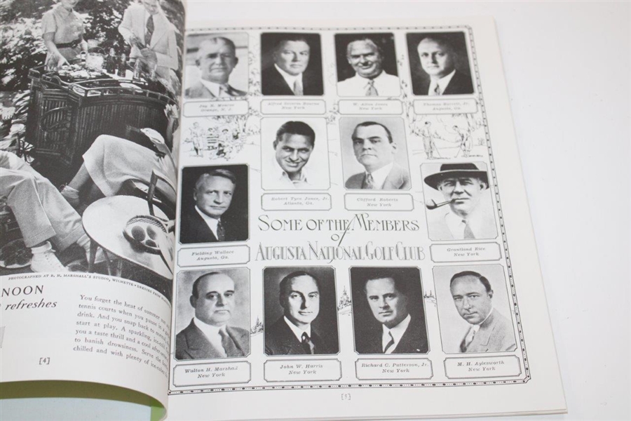 1934 Augusta First Annual Invitation Tournament Reproduction Program