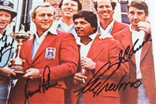 Palmer, Trevino, Irwin & Others Signed Ryder Cup Photo JSA ALOA