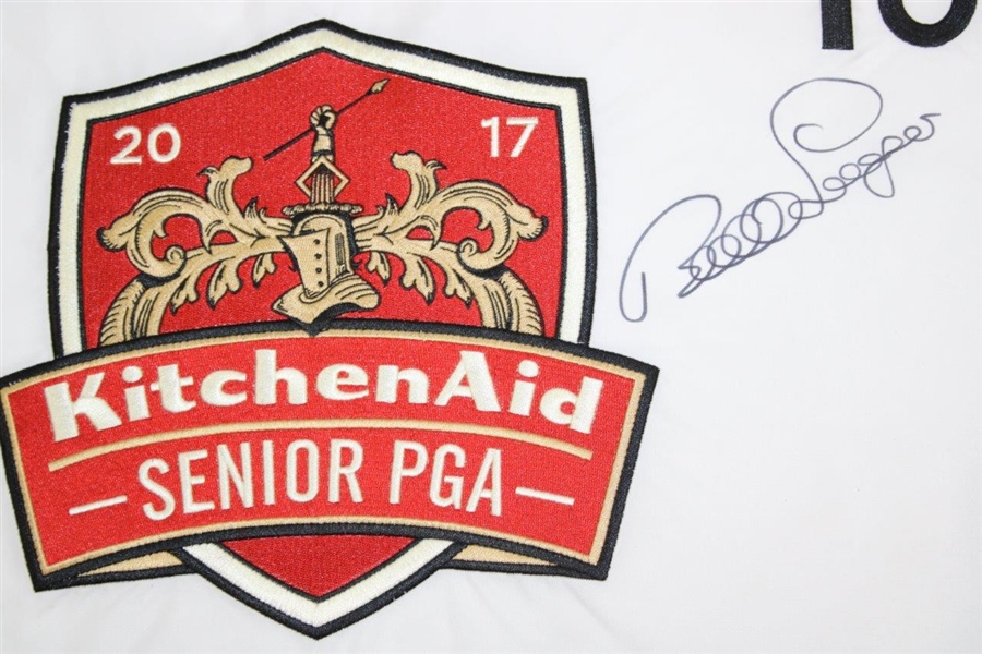 Bernhard Langer Signed 2017 Senior PGA Championship Flag JSA ALOA