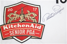 Bernhard Langer Signed 2017 Senior PGA Championship Flag JSA ALOA