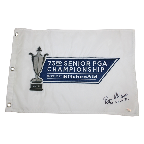 Roger Chapman Signed 2012 Senior PGA Championship Flag With Winning Score PSA# AM10220