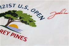 Jon Rahm Signed 2021 US Open Flag JSA ALOA