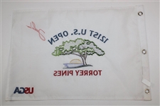 Jon Rahm Signed 2021 US Open Flag JSA ALOA