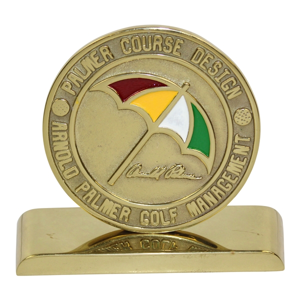 Arnold Palmer Golf Management Gold Plated Desk Display