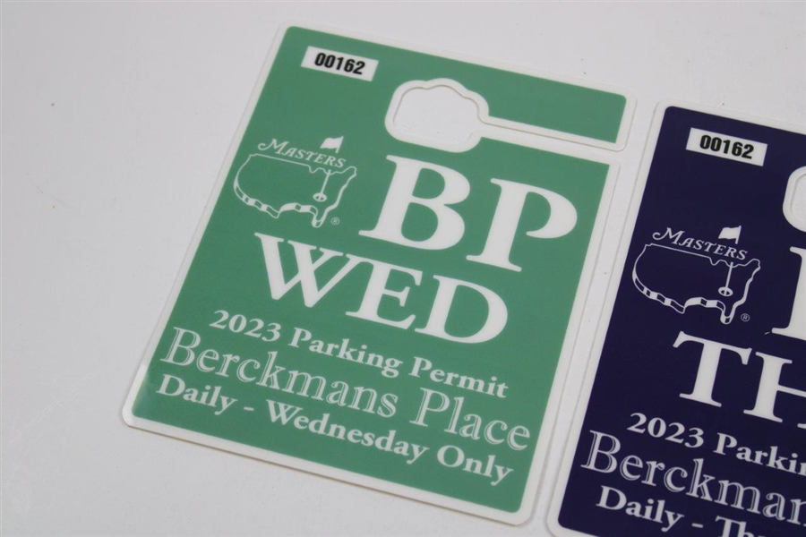 Masters 2023 Berkman's Place Wednesday & Thursday Parking Permits