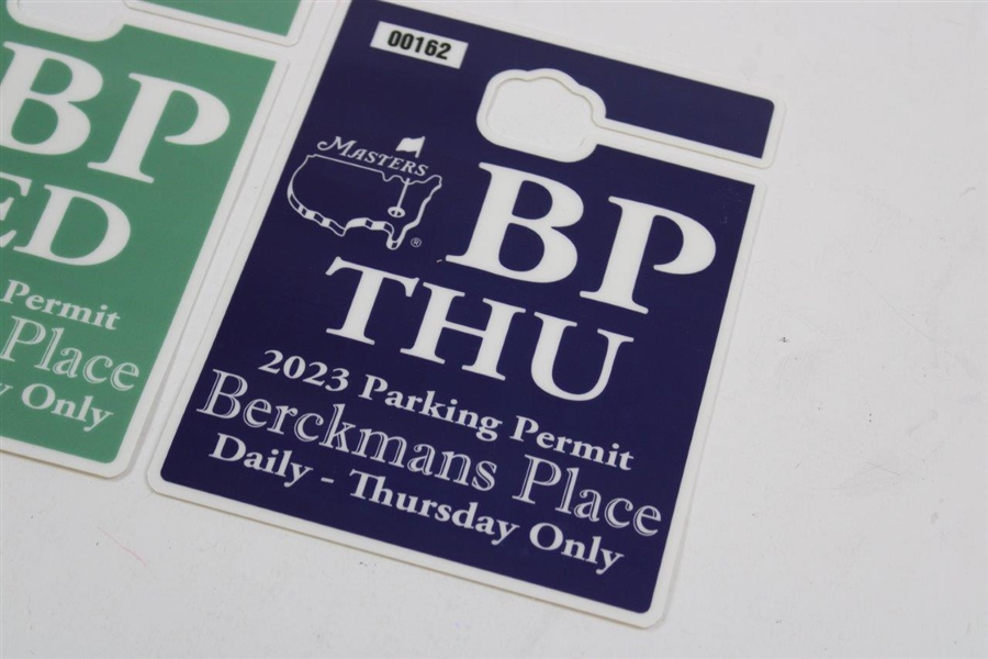 Masters 2023 Berkman's Place Wednesday & Thursday Parking Permits